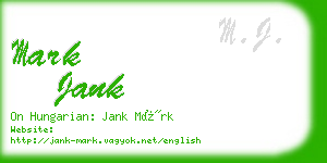 mark jank business card